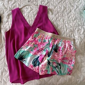 Lilly Pulitzer Florin Sleeveless V-neck Top